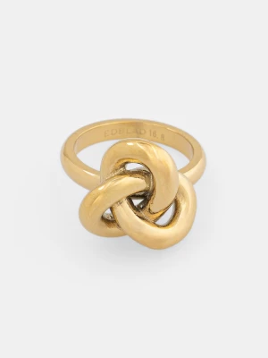 EDBLAD pierścionek damski pozłacany Infinity Knot złoty