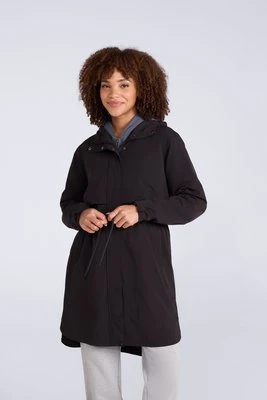 Eden — damski płaszcz typu mackintosh - Black Animal