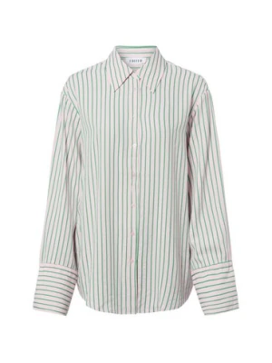 EDITED Damska bluzka koszulowa - Juri Kobiety Sztuczne włókno różowy|zielony w paski,