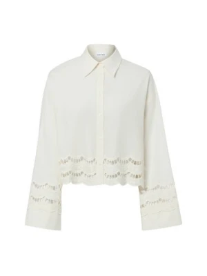 EDITED Damska bluzka koszulowa - Sophia Kobiety Bawełna beżowy,