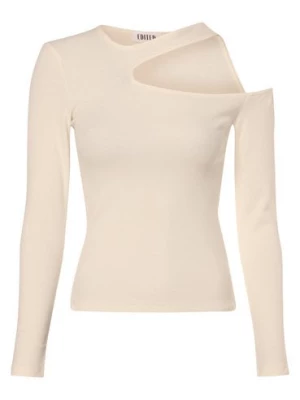 EDITED Damska koszulka z długim rękawem Kobiety Bawełna biały jednolity,