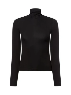 EDITED Damska koszulka z długim rękawem - Raya Kobiety wiskoza czarny jednolity,