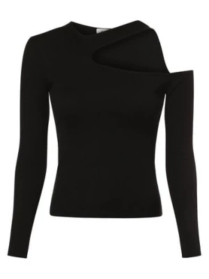 EDITED Damska koszulka z długim rękawem - Vincenta Kobiety Bawełna czarny jednolity,