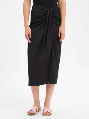 EDITED Damska spódnica z dżerseju - Yola Kobiety czarny jednolity,