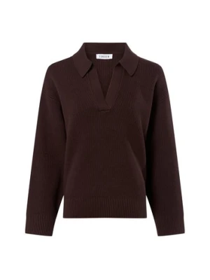 EDITED Damski sweter z dzianiny - Taria Jumper Kobiety brązowy jednolity,