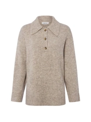 EDITED Damski sweter z dzianiny z zawartością wełny - Laiani Jumper Kobiety Sztuczne włókno brązowy marmurkowy,