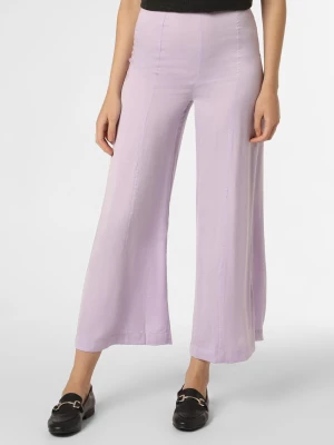 EDITED Spodnie Kobiety Sztuczne włókno lila jednolity,