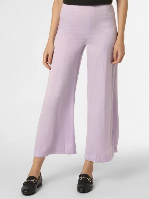 EDITED Spodnie Kobiety Sztuczne włókno lila jednolity,