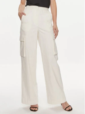 Edited Spodnie materiałowe Malena Biały Wide Leg