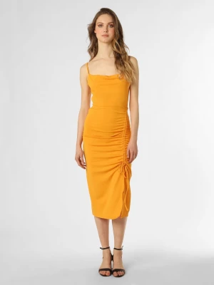 EDITED Sukienka damska Kobiety Sztuczne włókno pomarańczowy jednolity,