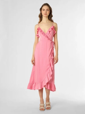 EDITED Sukienka damska Kobiety Sztuczne włókno różowy jednolity,