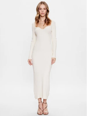 Edited Sukienka dzianinowa Sunna EDT6713001000002 Écru Slim Fit