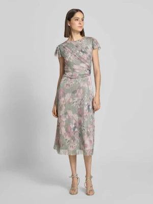 Efekt błyszczący Sukienka koktajlowa z okrągłym dekoltem Swing