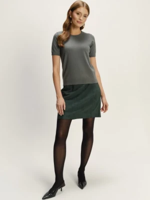 Efektowny sweter z dodatkiem wiskozy krótki rękaw Greenpoint