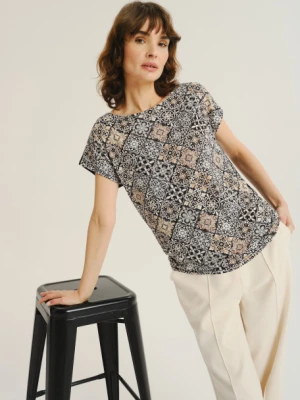 Efektowny top z nadrukiem typu paisley Greenpoint