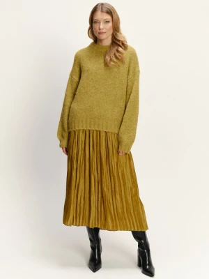 Efektowny zielony sweter oversize Greenpoint