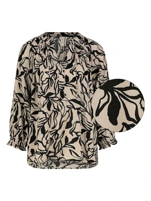 Eight2Nine Bluzka w kolorze beżowo-czarnym rozmiar: S