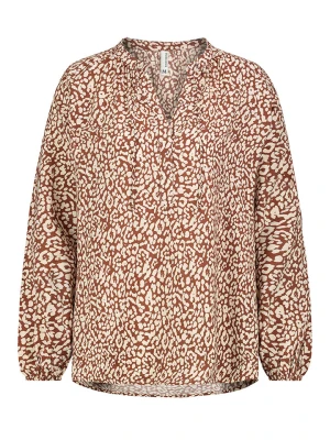 Eight2Nine Bluzka w kolorze beżowo-jasnobrązowym rozmiar: XL