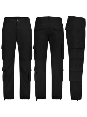 Eight2Nine Bojówki w kolorze czarnym rozmiar: W34