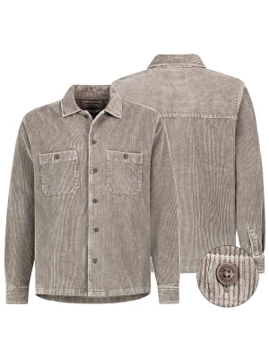 Eight2Nine Koszula sztruksowa w kolorze szarobrązowym rozmiar: L