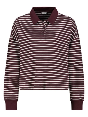 Eight2Nine Koszulka polo w kolorze bordowo-białym rozmiar: XS