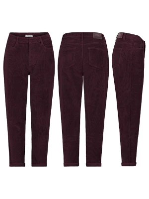 Eight2Nine Spodnie sztruksowe - Mom fit - w kolorze bordowym rozmiar: S