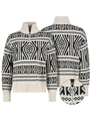 Eight2Nine Sweter w kolorze kremowo-czarnym rozmiar: XL