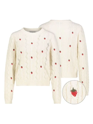 Eight2Nine Sweter w kolorze kremowo-czerwonym rozmiar: S
