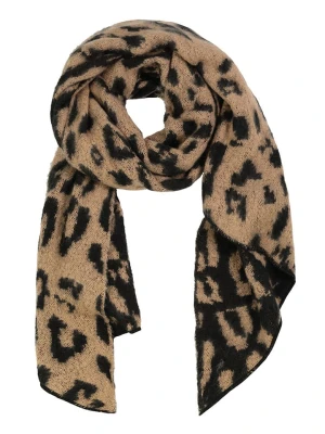 Eight2Nine Szal w kolorze karmelowo-czarnym rozmiar: onesize