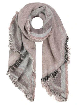 Eight2Nine Szal w kolorze szaro-jasnoróżowym - 240 x 70 cm rozmiar: onesize