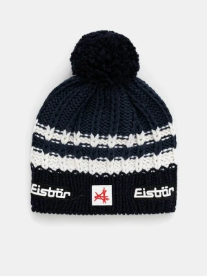 Eisbar czapka z dodatkiem wełny Kova Pompon MÜ SA kolor granatowy E33154