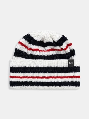 Eisbar czapka z dodatkiem wełny Stripy MÜ kolor biały E30981