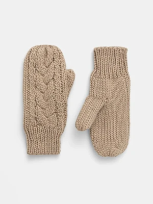 Eisbar rękawiczki z dodatkiem wełny Afra Mittens kolor beżowy E80135