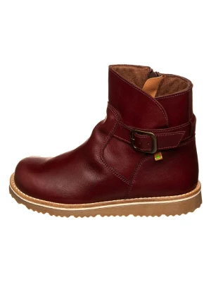 El Naturalista Skórzane botki zimowe w kolorze ciemnoczerwonym rozmiar: 32