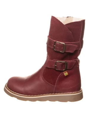 El Naturalista Skórzane kozaki zimowe w kolorze bordowym rozmiar: 31