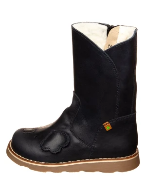 El Naturalista Skórzane kozaki zimowe w kolorze granatowym rozmiar: 31