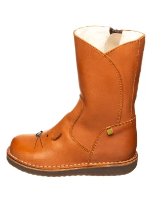 El Naturalista Skórzane kozaki zimowe w kolorze jasnobrązowym rozmiar: 31