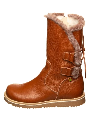 El Naturalista Skórzane kozaki zimowe w kolorze jasnobrązowym rozmiar: 30