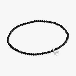 Elastyczna Bransoletka Bold Bear Z Onyksem I Charmsem Ze Srebra W Kształcie Misia - Tous Rozmiar