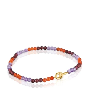 Elastyczna Bransoletka Ze Złota Tous Manifesto Z Kamieniami Szlachetnymi - Tous Rozmiar