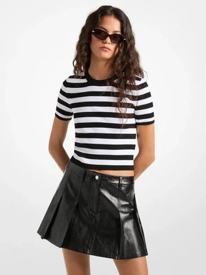 Elastyczna koszula w paski z prążkowanej dzianiny MICHAEL Michael Kors