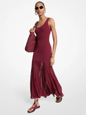 Elastyczna półprzezroczysta sukienka maxi z mieszanki wiskozy MICHAEL Michael Kors