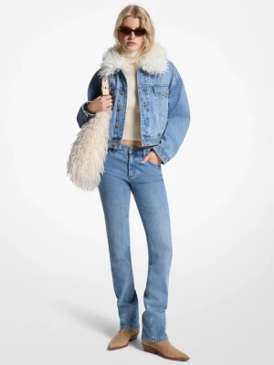Elastyczne jeansy cygaretki z denimu Michael Kors