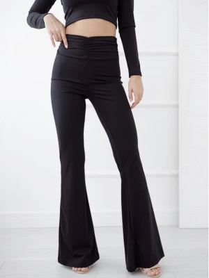 Elastyczne legginsy dzwony VAZZI  - czarne  magmac 