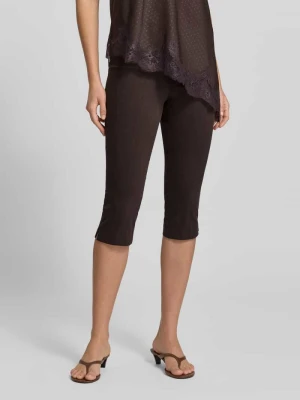 Elastyczne spodnie capri Style Icon Collection Czekoladowy