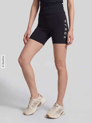 Elastyczne szorty sportowe z nadruk z logo model 'PUMA X HYROX ESS SHORT' Czarny