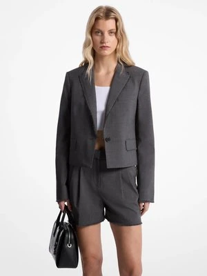 Elastyczny żakiet o skróconym kroju z tropikalnej wełny MICHAEL Michael Kors