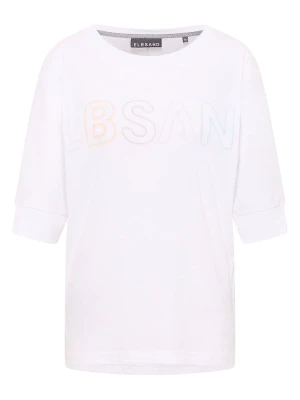 ELBSAND Koszulka "Imea" w kolorze białym ze wzorem rozmiar: XL