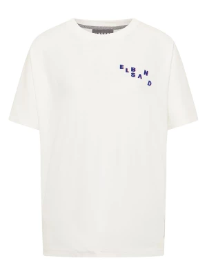 ELBSAND Koszulka "Line" w kolorze białym rozmiar: L