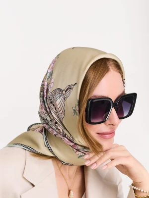 Elegancka apaszka we wzory z jedwabiu TARANKO